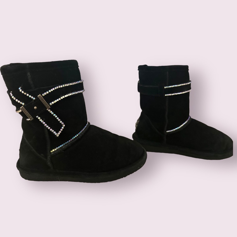 Bear paw boots with swarovski crystals